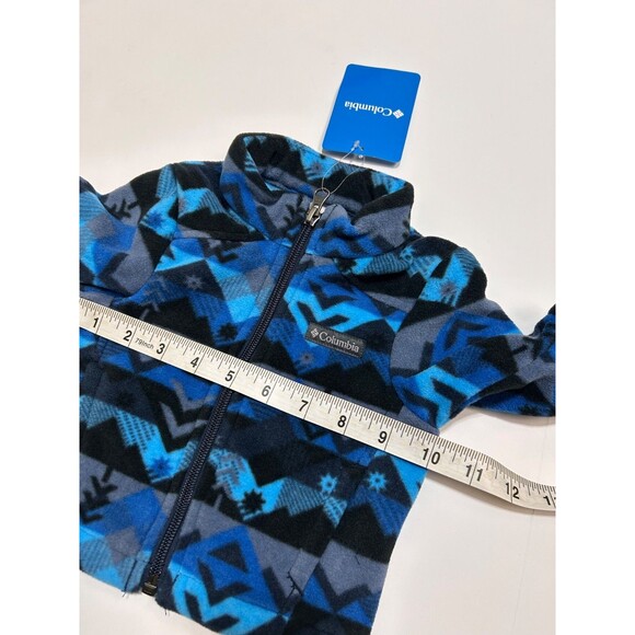 NWT Columbia Baby Jacket Infant 0-3M Castle Dale Full Zip Fleece Sweater Blue - Picture 7 of 7